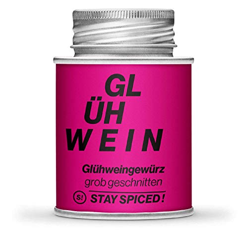 STAY SPICED ! Glühweingewürz I Perfekt für Winter I Ideal für Glühwein, Jagertee, heißem Apfelwein I Füllgewicht 40g | 170ml Schraubdose aus Weißblech zu 100% recyclebar von stay spiced!