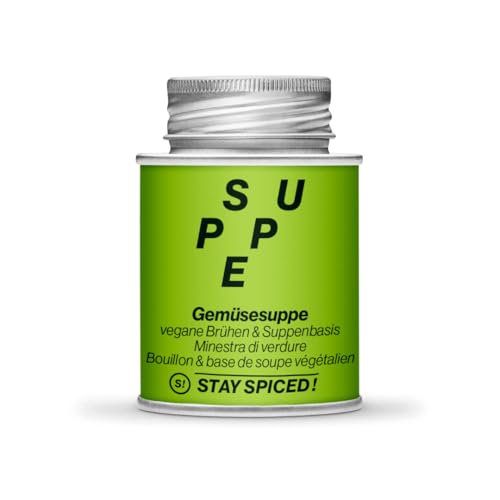 STAY SPICED! I GEMÜSESUPPE, 170ML SCHRAUBDOSE I GEWÜRZ I OHNE GLUTAMAT I FÜLLGEWICHT 100g STAY SPICED! I GEMÜSESUPPE, 170ML SCHRAUBDOSE I GEWÜRZ I OHNE GLUTAMAT I FÜLLGEWICHT 100g von stay spiced!