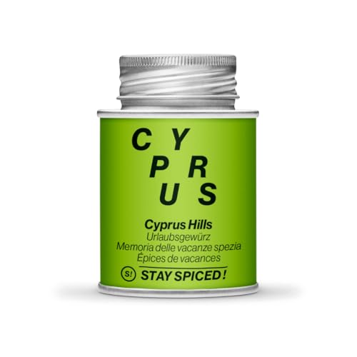 Stay Spiced! Cyprus Hills Gewürz I Eine Hommage an mystische Grillabende auf Zypern I für mediterrane Grillgerichte geeignet I in 170 ml Weißblechdose | Füllgewicht 60g I Gewürzwunder von Tom Heinzle von stay spiced!