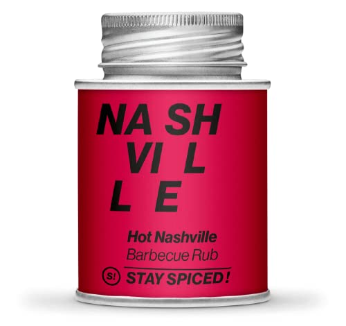 Stay Spiced! Tom Heinzle Gewürzmischung I Hot Nashville BBQ - Barbecue Rub | Füllgewicht 95g | 170ml Schraubdose aus Weißblech zu 100% recyclebar Stay Spiced! Tom Heinzle Gewürzmischung I Hot Nashville BBQ - Barbecue Rub | Füllgewicht 95g | 170ml Schraubdose aus Weißblech zu 100% recyclebar von stay spiced!