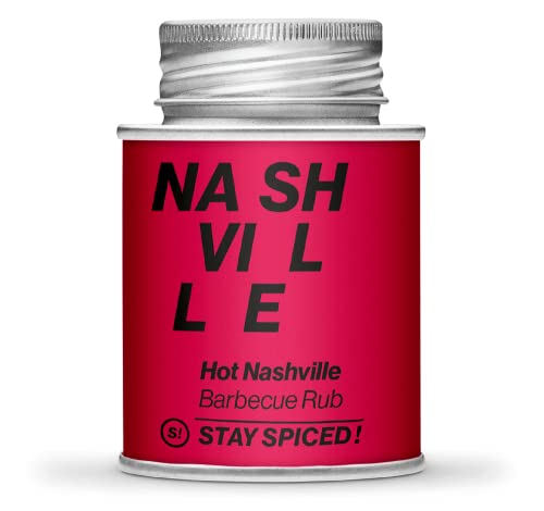 Stay Spiced! Tom Heinzle Gewürzmischung I Hot Nashville BBQ - Barbecue Rub | Füllgewicht 95g | 170ml Schraubdose aus Weißblech zu 100% recyclebar von stay spiced!