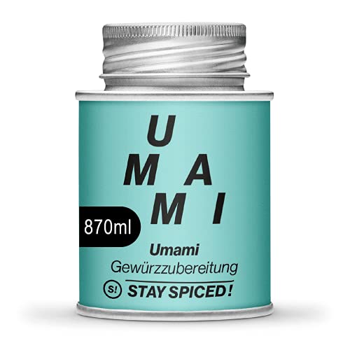 XXL Umami Gewürz von STAY SPICED ! I Authentisch - Köstlich - Einzigartig I Vorratspackung 870 ml in Weißblechdose I Füllgewicht 450g von stay spiced!