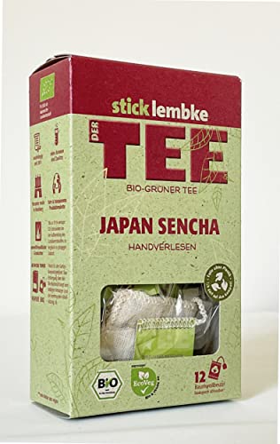 Handverlessener Bio-Grüntee Japan Sencha - 12 x 1,5 g - Bio von stick & lembke