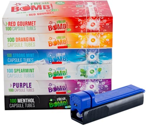 Fresh Bomb Mix Verschiedene Geschmacksorten Verschiedene Größen (Mix Paket mit Stopfer) von sunmondo