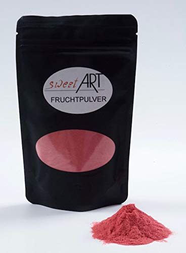 Erdbeer Fruchtpulver, gerfriergetrocknet 200 g mit Rezeptvorschlag von sweetART Germany