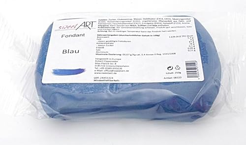 Rollfondant sweetArt 250 g Blau Rollfondant sweetArt 250 g Blau von sweet Art Germany
