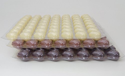 162 Stk. 3-Set Schokoladenherz Hohlkörper gemischt mit Rezeptvorschlag von sweetART Germany