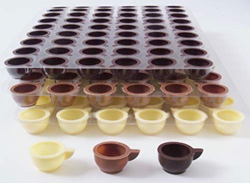 3 Set Schokoladen Tassen Weiß-Vollmilch-Zartbitter von sweetART Germany