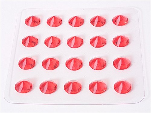 Gelee Diamanten essbar Rot 20 Stück von sweetART Germany