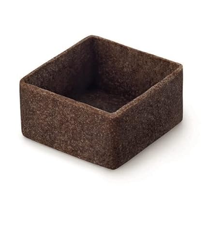 Mürbteig Tartelettes Mini quadrat 45 Stück - schoko von sweetART Germany