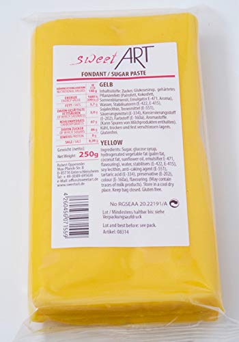 Rollfondant sweetArt 250 g Gelb von sweetART Germany