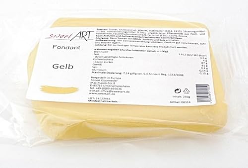 Rollfondant sweetArt 250 g Gelb von sweetART Germany