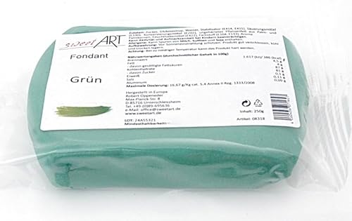 Rollfondant sweetArt 250 g Grün Rollfondant sweetArt 250 g Grün von sweetART Germany
