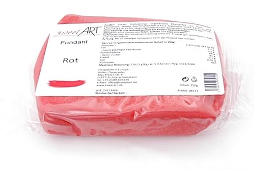 sweetArt Rollfondant 250 g Rot von sweetART Germany