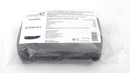 sweetArt Rollfondant 250 g Schwarz sweetArt Rollfondant 250 g Schwarz von sweetART Germany