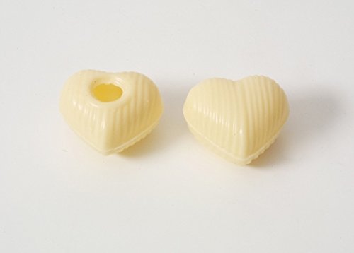 54 Stk. Schokoladenherz Hohlkörper Weiß mit Rezeptvorschlag von sweetART Germany