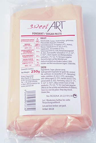 sweetArt Rollfondant 250 g Haut/Skin von sweetART Germany