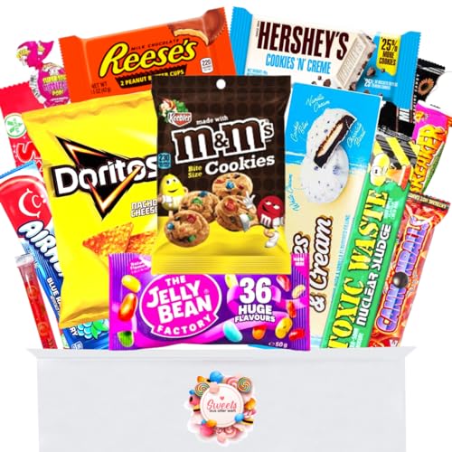 Amerikanische Süßigkeiten Box - Süßigkeiten aus aller Welt & USA Süßigkeiten - Perfekt für American Candy Box Liebhaber - Süssigkeiten Box von Sweets aus aller Welt von sweets aus aller welt