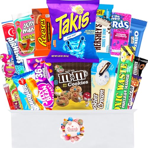 Amerikanische Süßigkeiten Box mit 24 Snacks – USA Süßigkeiten aus aller Welt - American Candy Box – Sweets Süssigkeiten Box aus Amerika von sweets aus aller welt