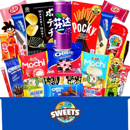 Asiatische Süßigkeiten Box - Japanische, Koreanische, Vietnamesische & mehr Süssigkeiten - Asiatische Snacks & Süßigkeiten aus aller Welt Box (XL) von sweets aus aller welt