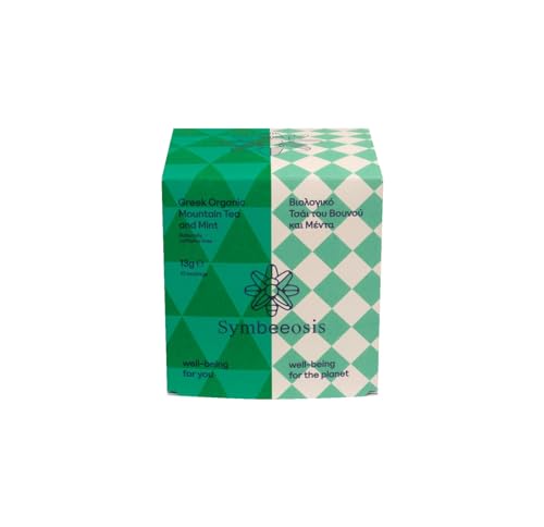 Symbeeosis Bio-Bergtee mit Minze: koffeinfrei, antioxidativ, verdauungsfördernd, belebend, immunstärkend - 10 Pyramiden von Symbeeosis
