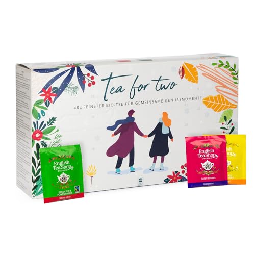 Tee Adventskalender Tea for Two BIO (Tee für Zwei) - 48 Premium BIO Tees aus besten Zutaten - ideal auch als Tee Geschenk - nicht nur für Paare von tea exclusive