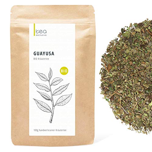 BIO Guayusa Tee aus Ecuador | Kaffeealternative traditionell im Ur-Waldgarten angebaut ohne Pestizide | loser Kräutertee mit viel Koffein | 100g Beutel von tea exclusive