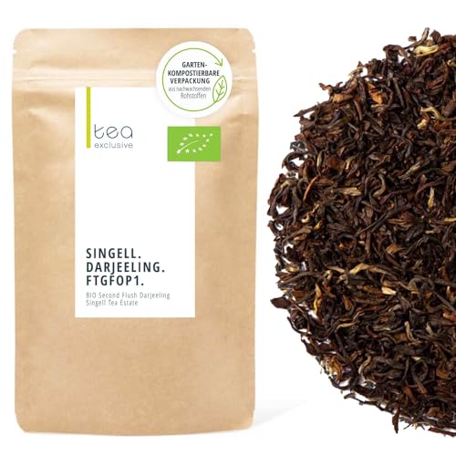 Singell Darjeeling FTGFOP1 | BIO Darjeeling Second Flush Schwarzer Tee | feine Muskatell Note | 400g Großpackung - tea exclusive von tea exclusive