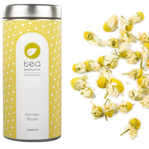 tea exclusive - BIO-Kamillenblüten, Kräutertee (Biotee, kbA), Dose 40g von tea exclusive