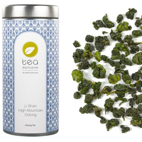 tea exclusive | Li Shan High Mountain Oolong Tee | hocharomatisch blumig | Hochland Oolong aus Taiwan (Formosa) | Dose 50g von tea exclusive