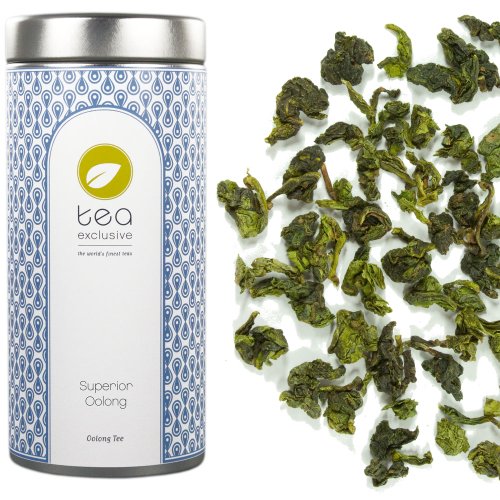 tea exclusive | Superior Oolong Tee Tie Quan Yin | intensiv & feinblumiger Geschmack, handverarbeitet | Dose 70g von tea exclusive