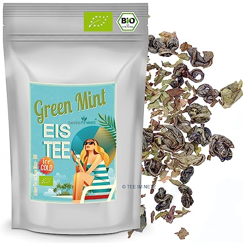 Eistee Green Mint - Grüner Tee mit Nana Minze - BIO (100 Gramm) von tea`s finest