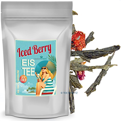 Eistee Iced Berry - Grüner Tee Erdbeere (100 Gramm) von tea`s finest
