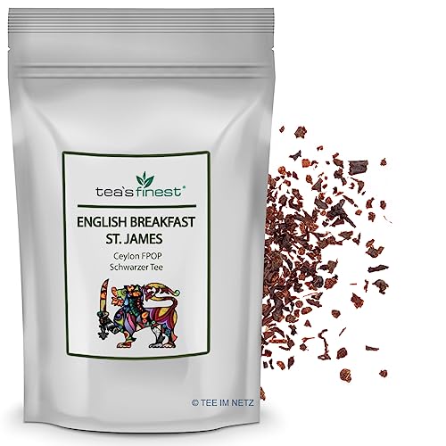 tea`s finest® English Breakfast St. James FPOP - Schwarzer Tee (100 Gramm) von tea`s finest