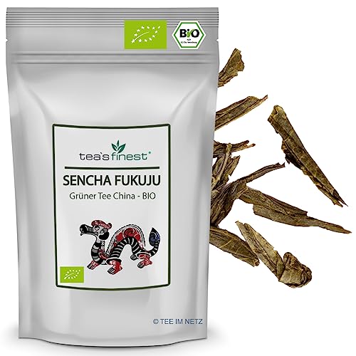 tea`s finest® Fancy Sencha Fukuju - Grüner Tee BIO (100 Gramm) von tea`s finest