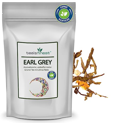 tea`s finest Grüner Tee Earl Grey (entkoffeiniert) (100 Gramm) von tea`s finest