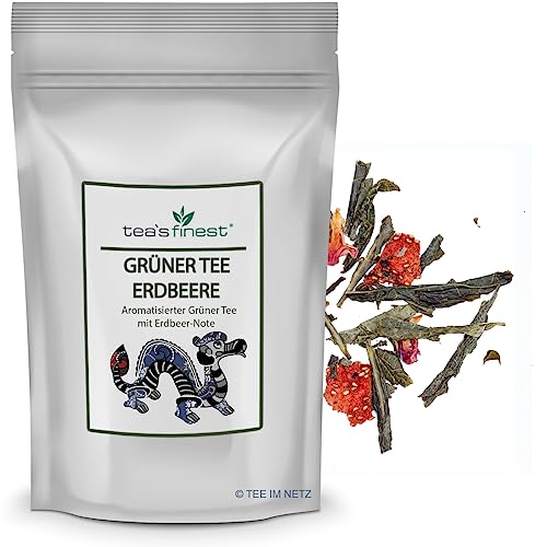 tea`s finest Grüner Tee Erdbeere (100 Gramm) von tea`s finest