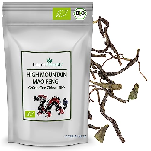 tea`s finest® Grüner Tee High Mountain Mao Feng - BIO (100 Gramm) von tea`s finest