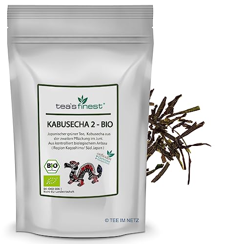 tea`s finest® Grüner Tee Japan Kabusecha 2. Pflückung - BIO (100% japanischer Grüntee aus kbA) (1000 Gramm) von tea`s finest