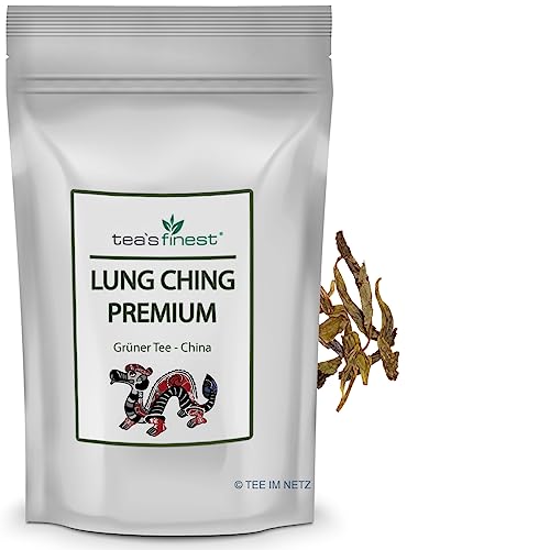 tea`s finest® Lung Ching Premium - Grüner Tee - China (100 Gramm) von tea`s finest