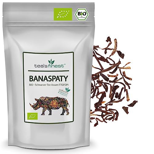 tea`s finest® Schwarzer Tee - Assam Banaspaty FTGFOP1 - BIO (100 Gramm) von tea`s finest