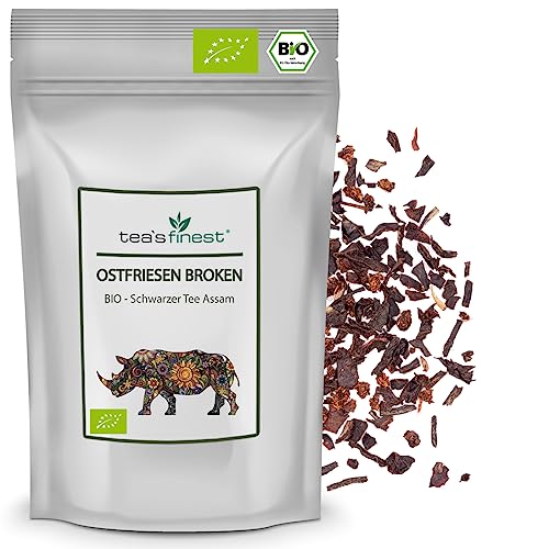 tea`s finest® Schwarzer Tee - Assam Ostfriesen Broken Tee - BIO (1000 Gramm) von tea`s finest