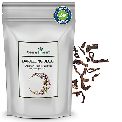 tea`s finest Schwarzer Tee Darjeeling TGFOP1 (entkoffeiniert) (500 Gramm) von tea`s finest