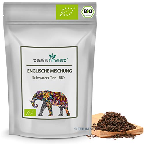 tea`s finest® Schwarzer Tee Englische Mischung | English Breakfast BIO (1000 Gramm) von tea`s finest