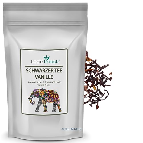 tea`s finest® Schwarzer Tee Vanille (100 Gramm) von tea`s finest