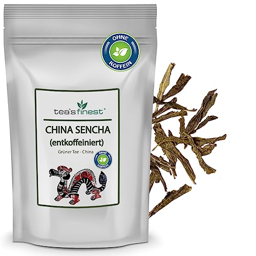 tea`s finest® Sencha entkoffeiniert - Grüner Tee - China (1000 Gramm) von tea`s finest