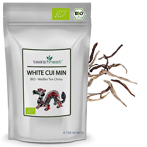 tea`s finest® Weißer Tee - White Cui Min (Spring) Qingshan - BIO (100 Gramm) von tea`s finest