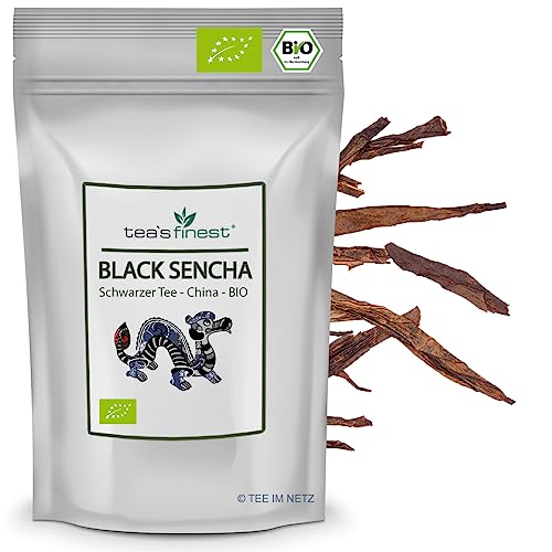 tea`s finest® Black Sencha - Schwarzer Tee - BIO (1000 Gramm) von tea`s finest