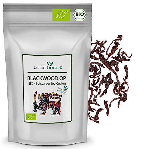tea`s finest® Schwarzer Tee Ceylon Blackwood OP - BIO (1000 Gramm) von tea`s finest