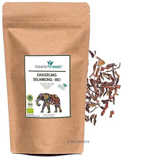 tea`s finest® Schwarzer Tee Darjeeling* Selimbong TGFOP1 Second Flush - BIO (1000 Gramm) von tea`s finest